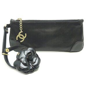 CHANEL Black Leather Pouch